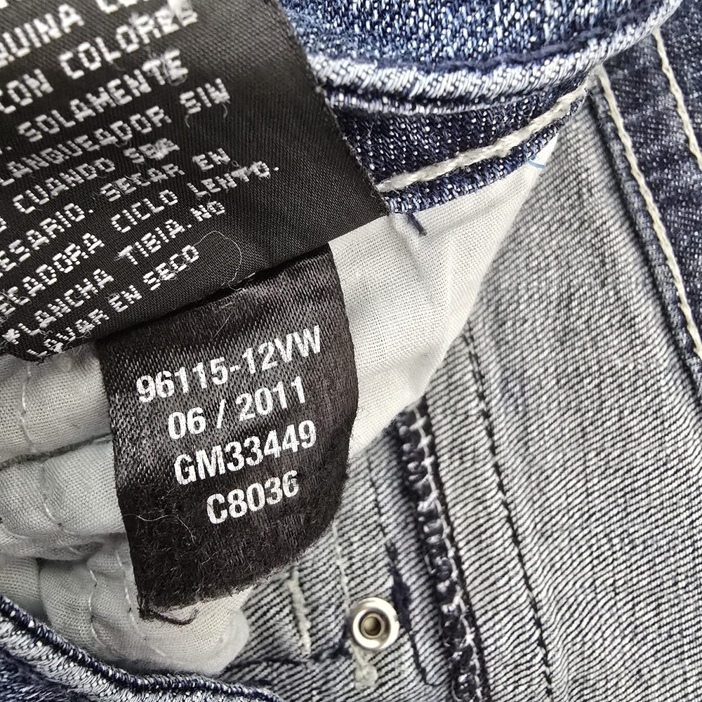 Harley Davidson Midrise Bootcut Distressed Denim Jeans Embroidered Pockets 14 - Picture 15 of 16